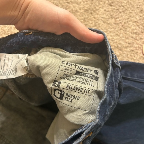 Carhartt Rugged Flex Relaxed Fit 5 Pocket Utility Jean Blue Cotton Mens Sz 42x30 - Picture 7 of 9